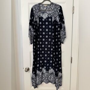 KORI America Kimono Robe, Long Cardigan Duster, Boho Maxi Coverup